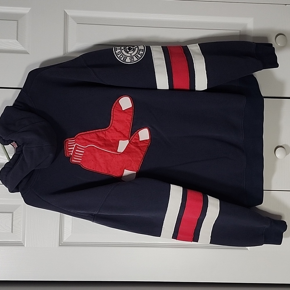 Stitches Navy and Red Hoodie - Picture 3 of 4